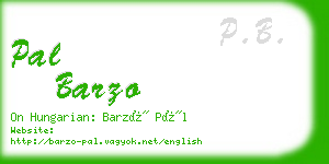 pal barzo business card